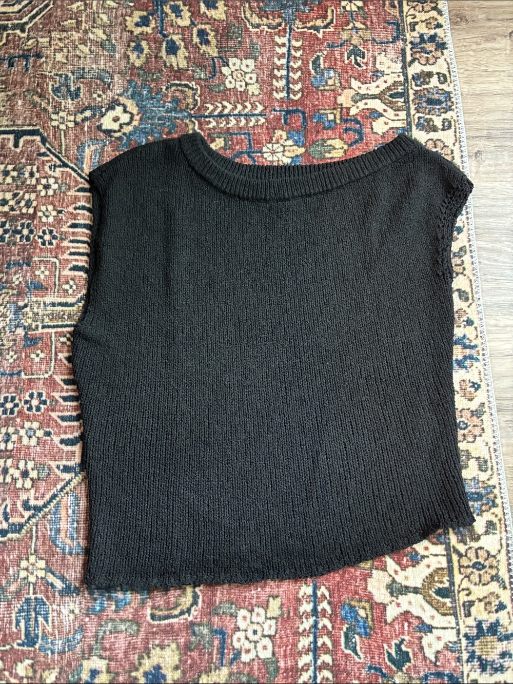 DISSH Asymmetric Black Knit Pullover Sweater